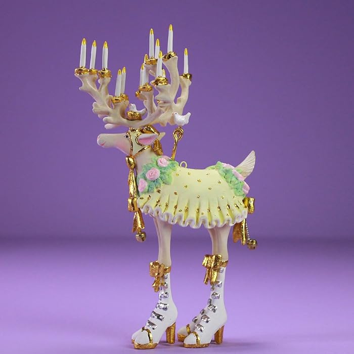 Patience Brewster Christmas  Moonbeam Mini Reindeer Figural Ornament - Donna - Zinnias Gift Boutique