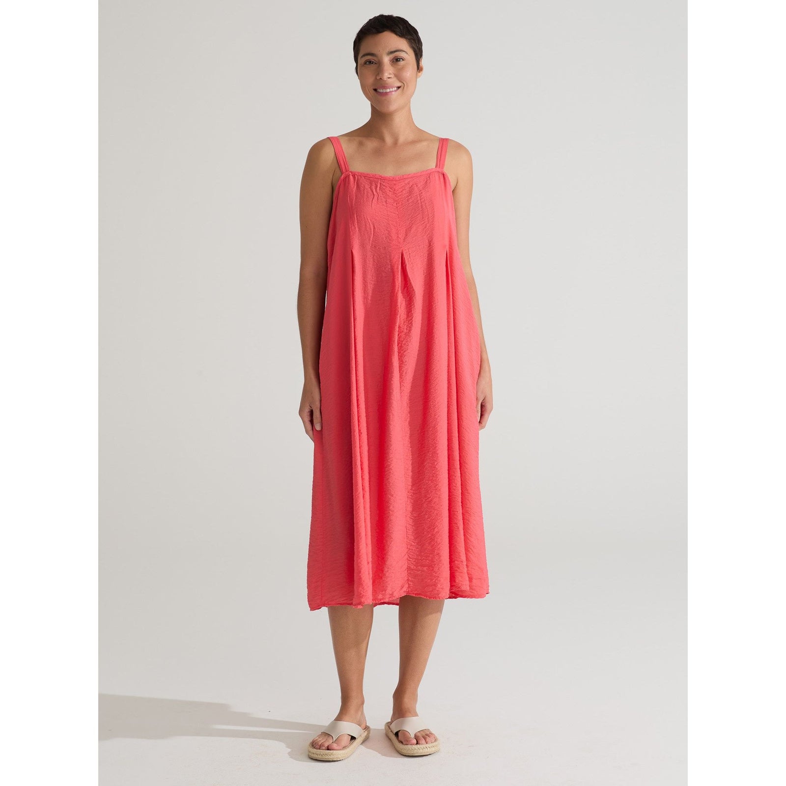 Flowy Parachute Dress - Harbor Red - Zinnias Gift Boutique