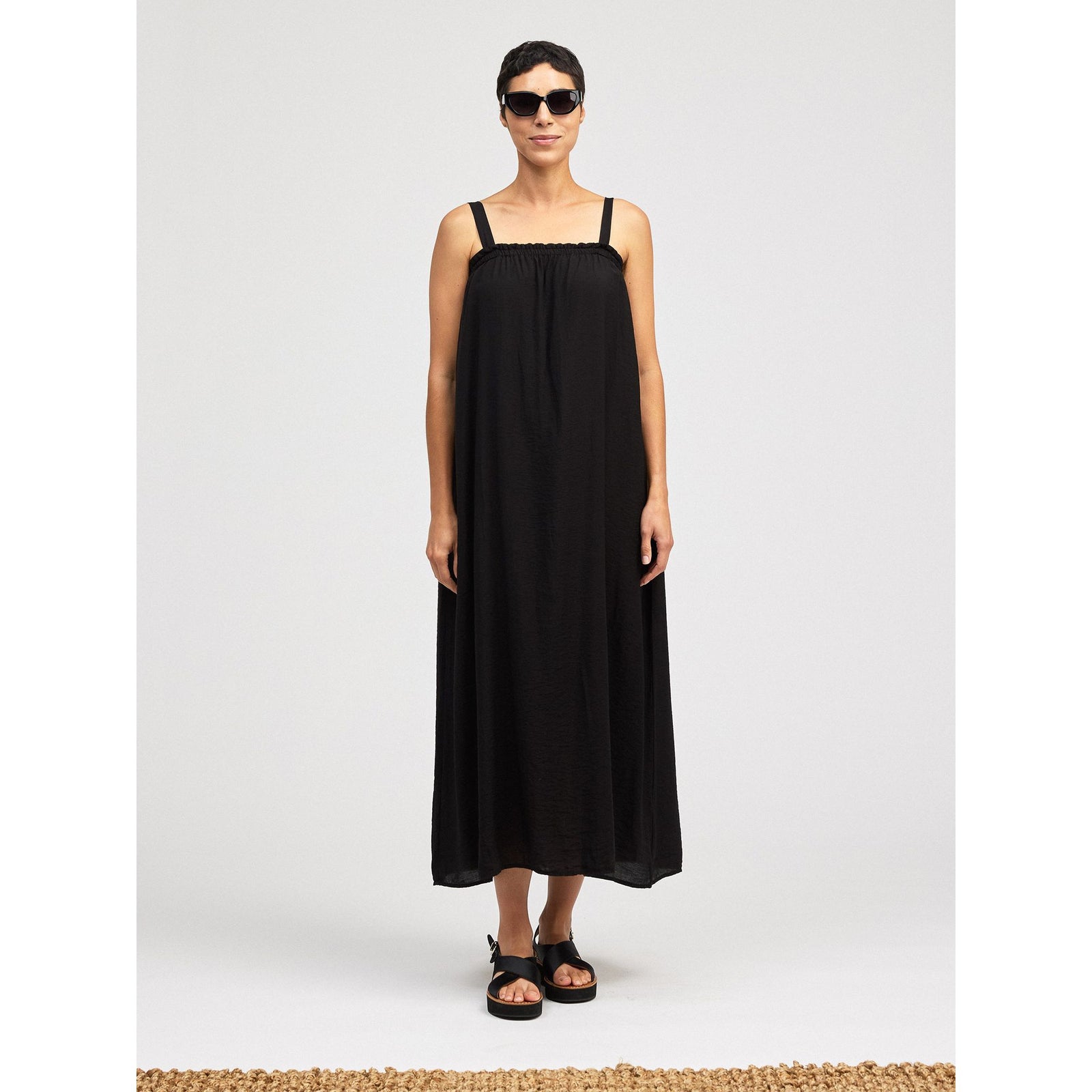 Ruched Maxi Dress - Zinnias Gift Boutique