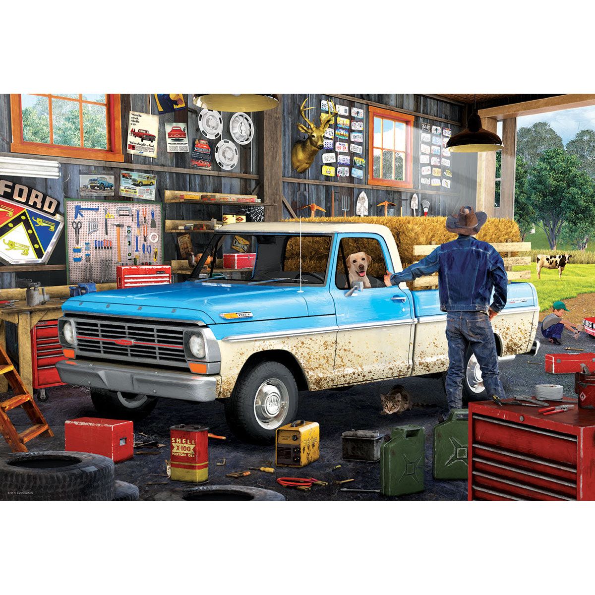 Pick Up Truck Shaped Tin 550 Tin Eurographics - Zinnias Gift Boutique