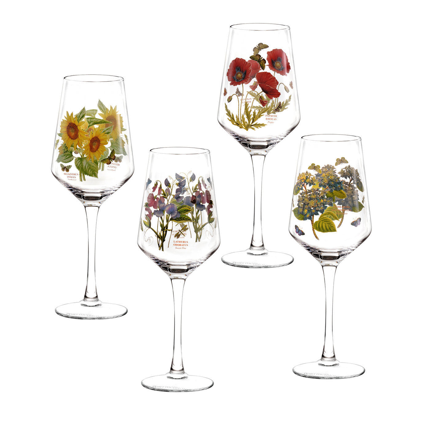 Botanic Garden 16 Ounce Wine Glass - Zinnias Gift Boutique