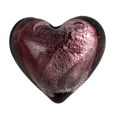Venetian Glass Heart - Pink - Zinnias Gift Boutique