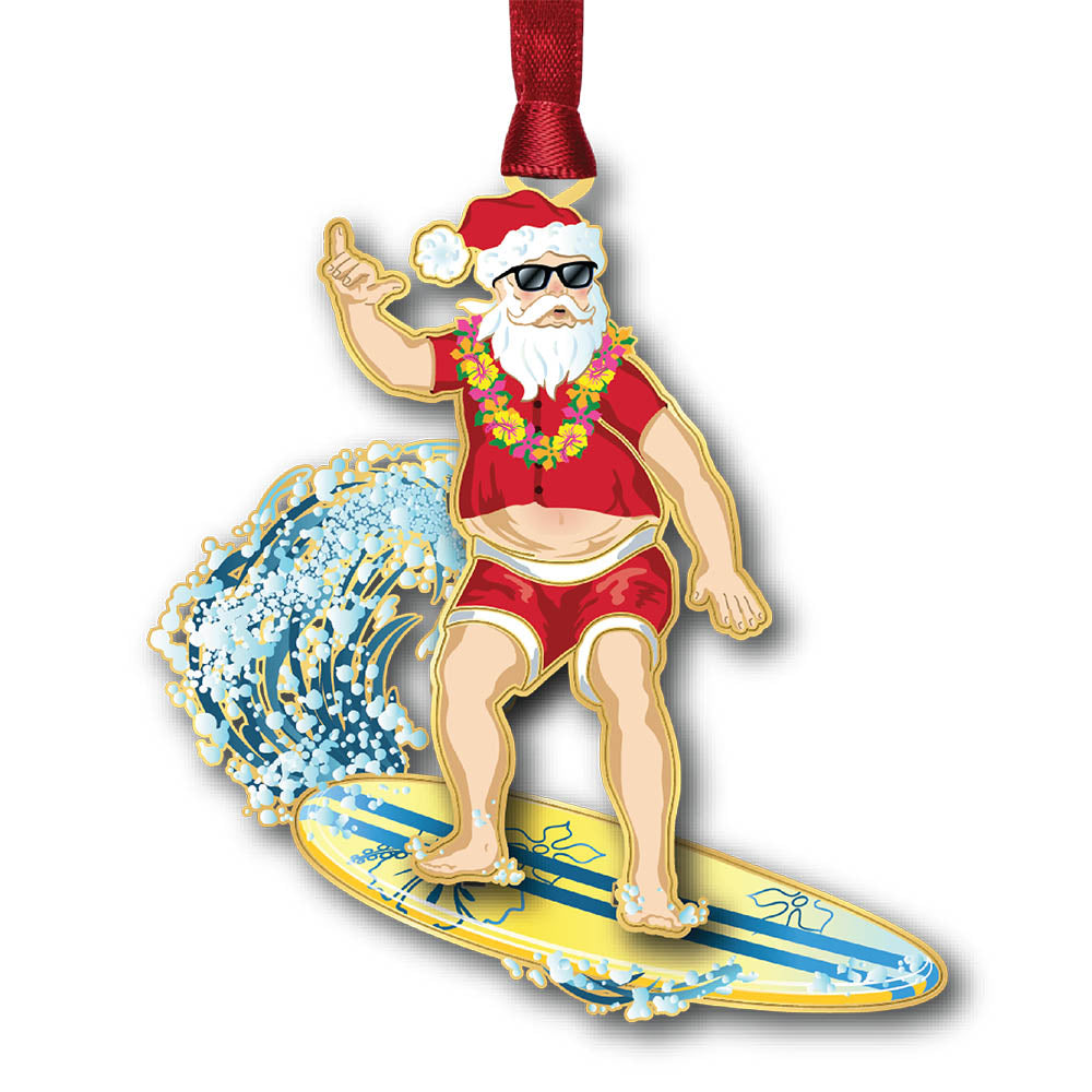 Surfing Santa - Zinnias Gift Boutique