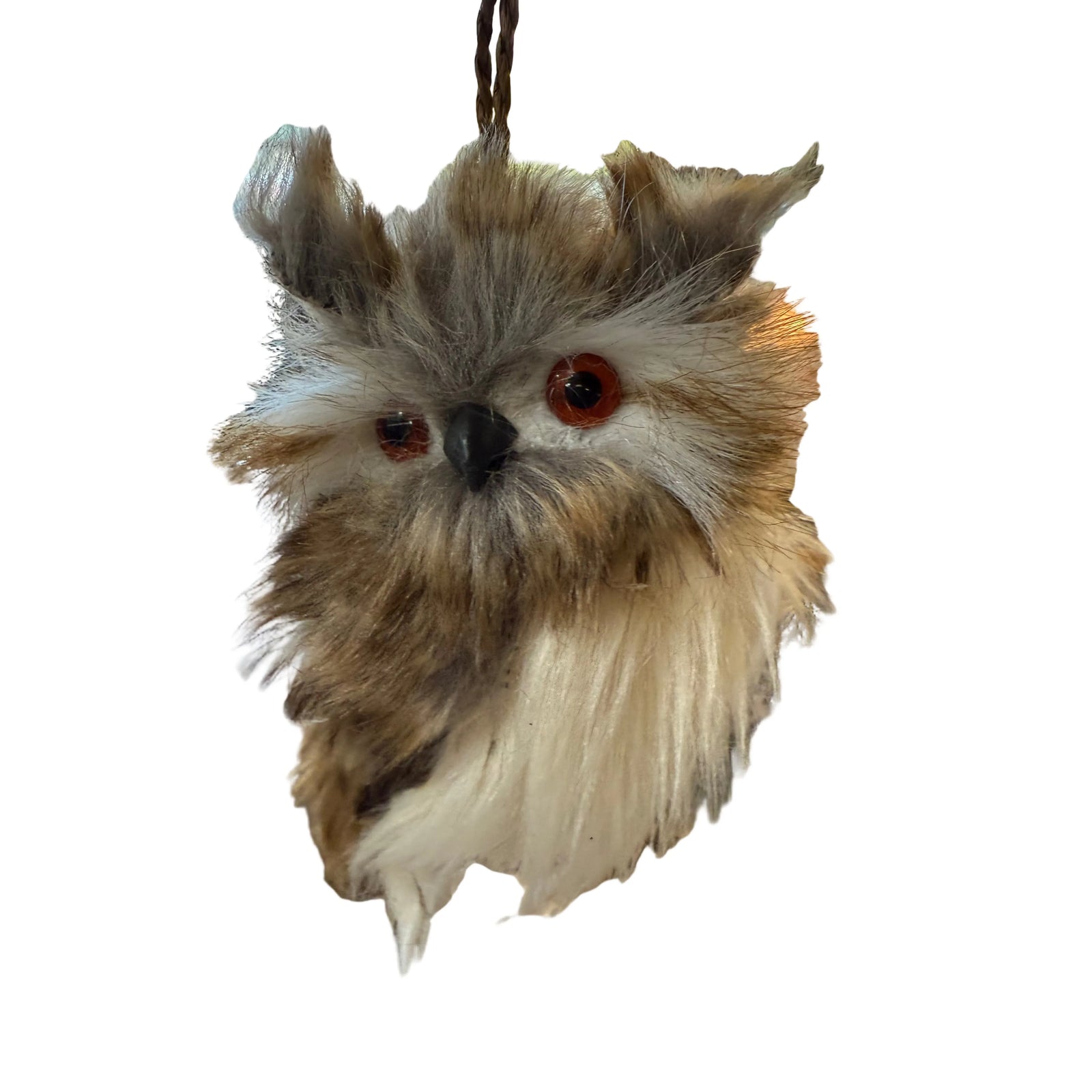 Owl Ornament Fury - Zinnias Gift Boutique