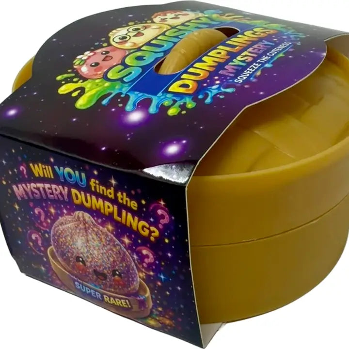 Toy Island dumpling squishy, soft and squeezable, with a realistic dumpling design, perfect for stress relief and sensory play.