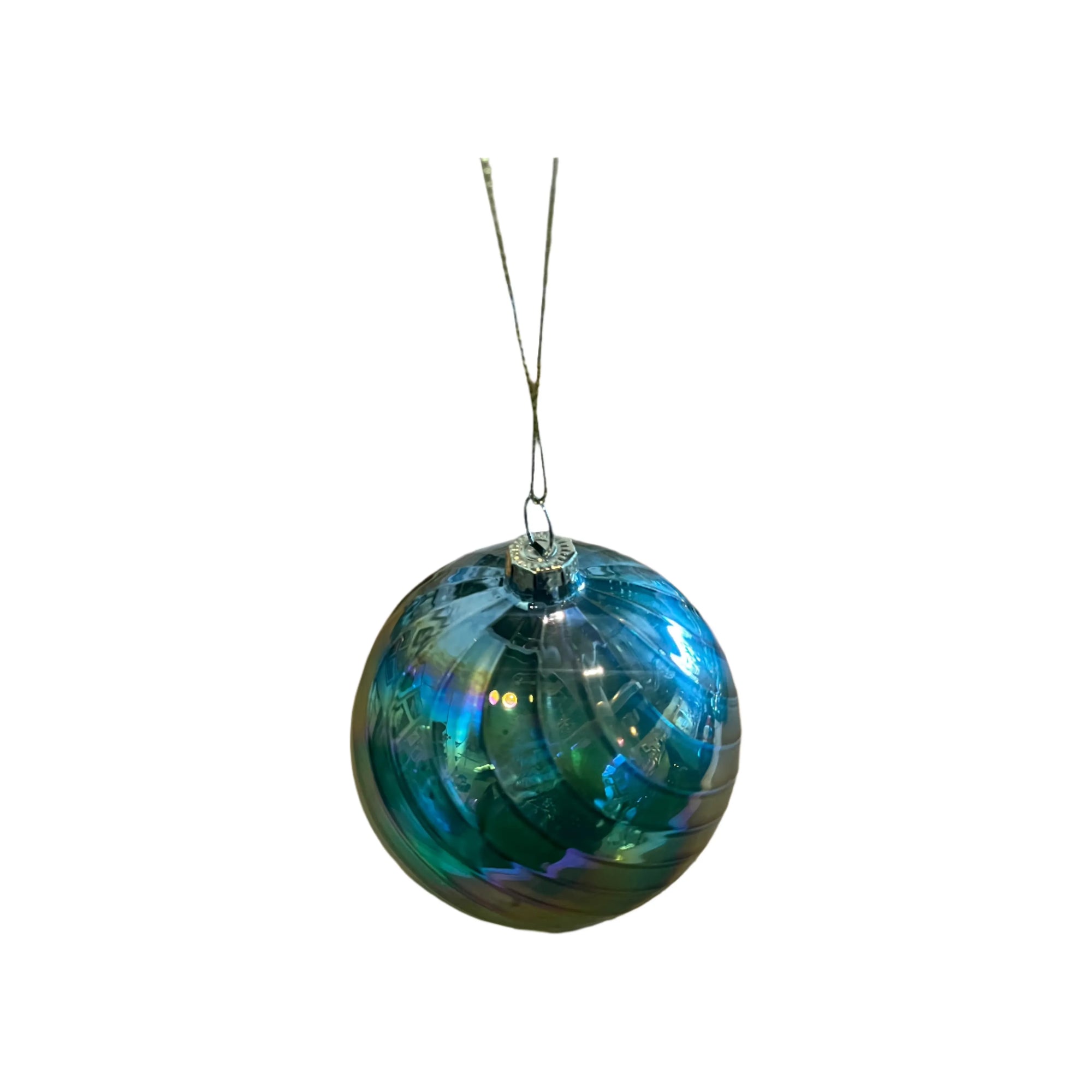 Sea Green Blue Glass ornament - Zinnias Gift Boutique