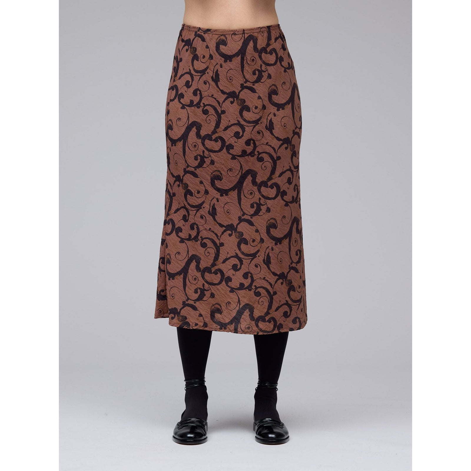 Bias Midi Swirl Skirt - Peacock - Zinnias Gift Boutique