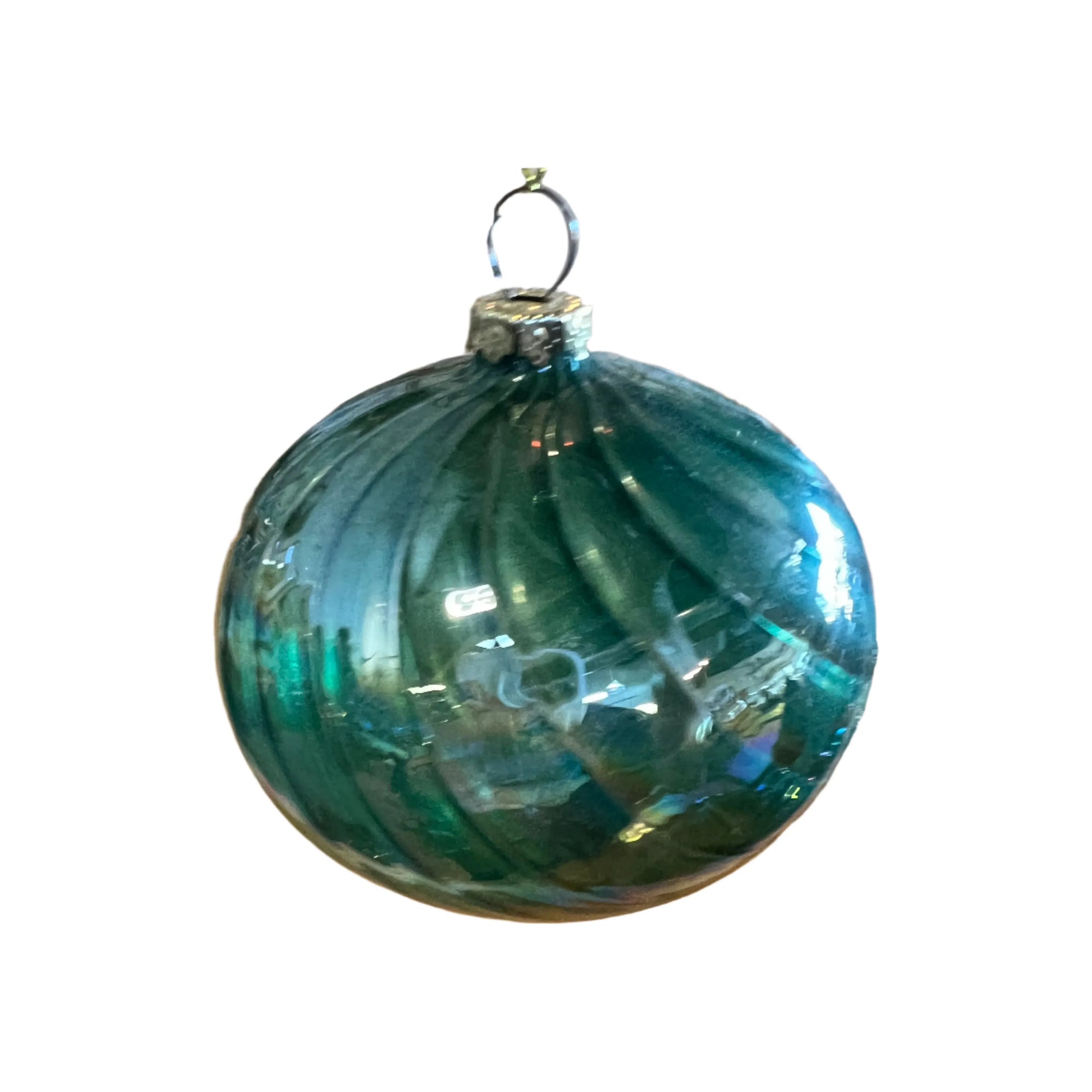 Sea Green Blue Glass ornament - Zinnias Gift Boutique