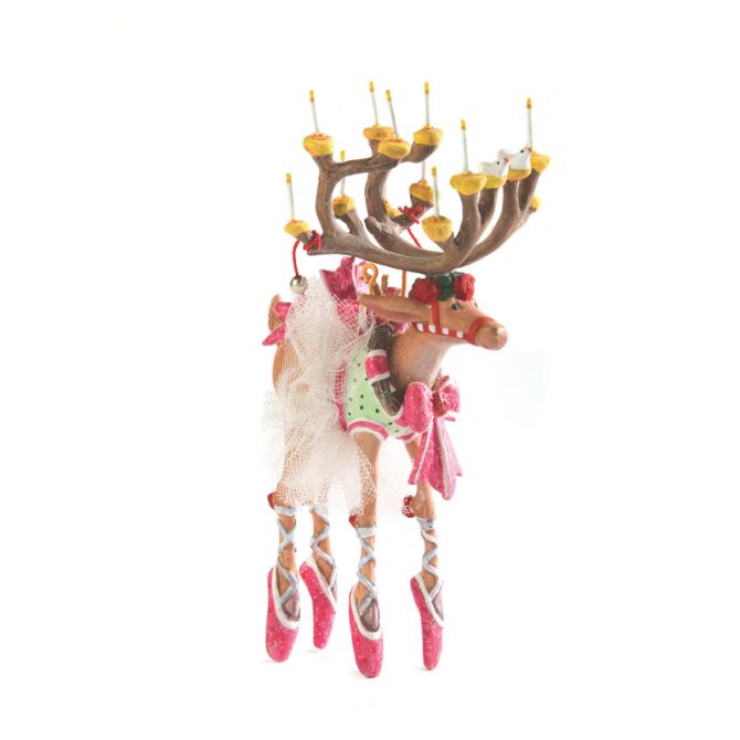 Patience Brewster Dash Away Reindeer Mini Ornament, Dancer - Zinnias Gift Boutique