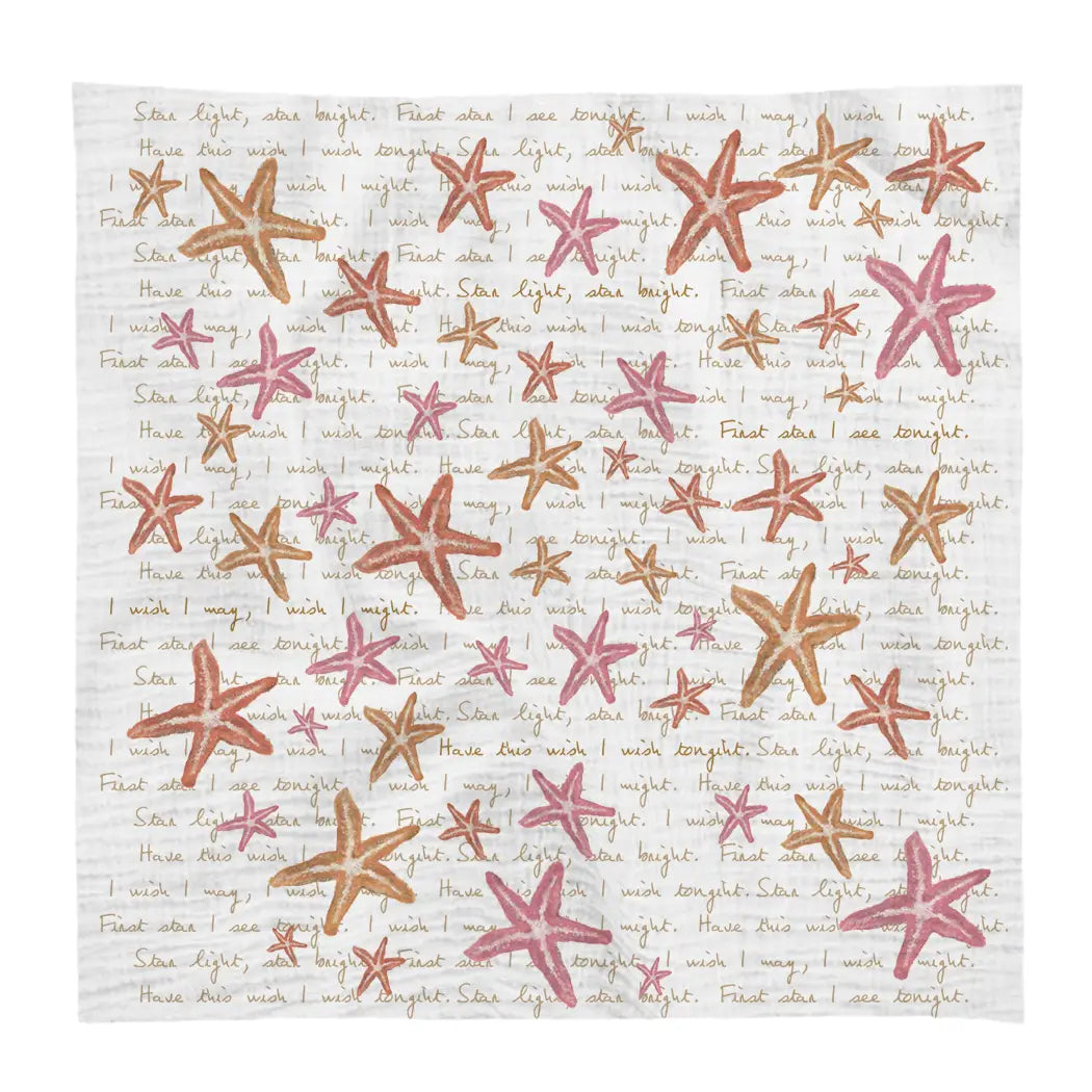 Pink Starfish Swaddle - Zinnias Gift Boutique