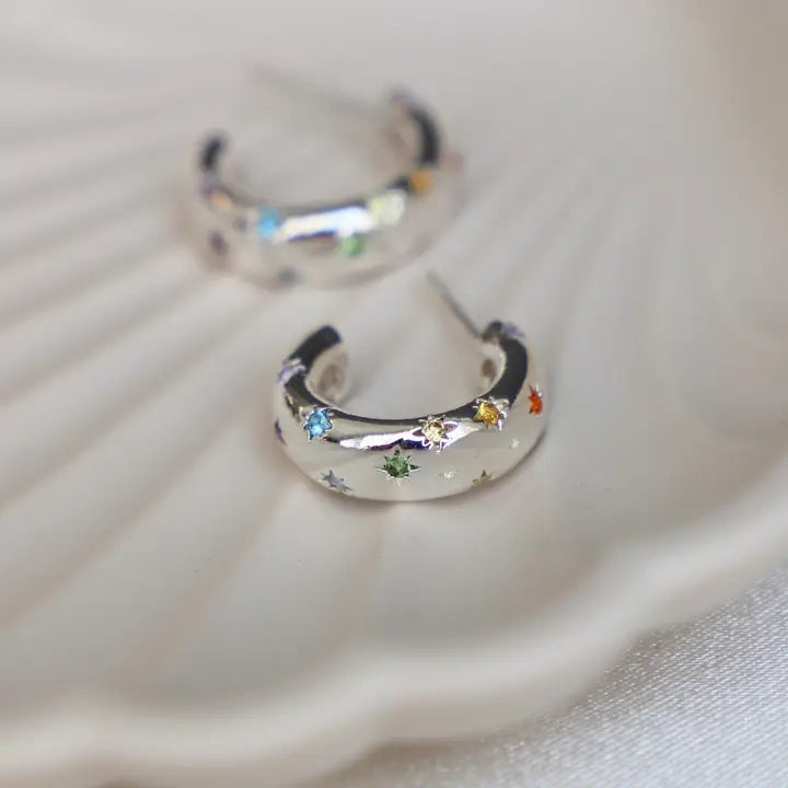 Penny CZ Star Hoop - Zinnias Gift Boutique