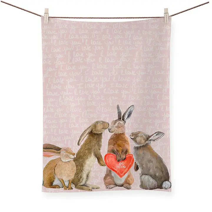 Valentine Bun Tea Towel - Zinnias Gift Boutique