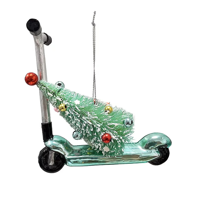 Glass Scooter Ornament - Zinnias Gift Boutique