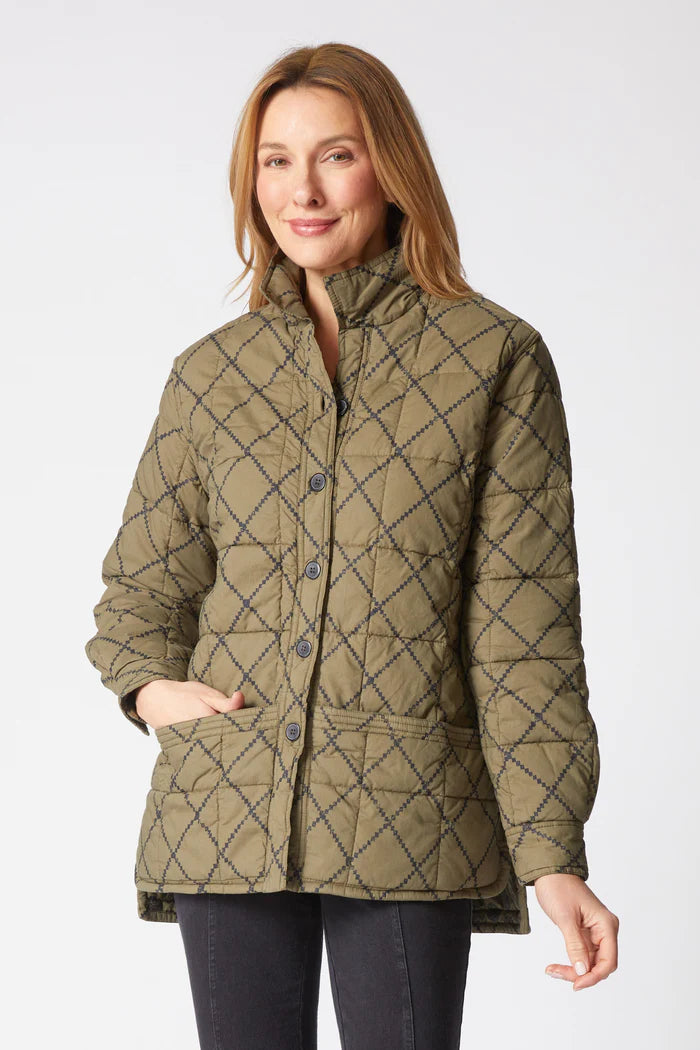 Chloe Quilt Shacket - Lichen