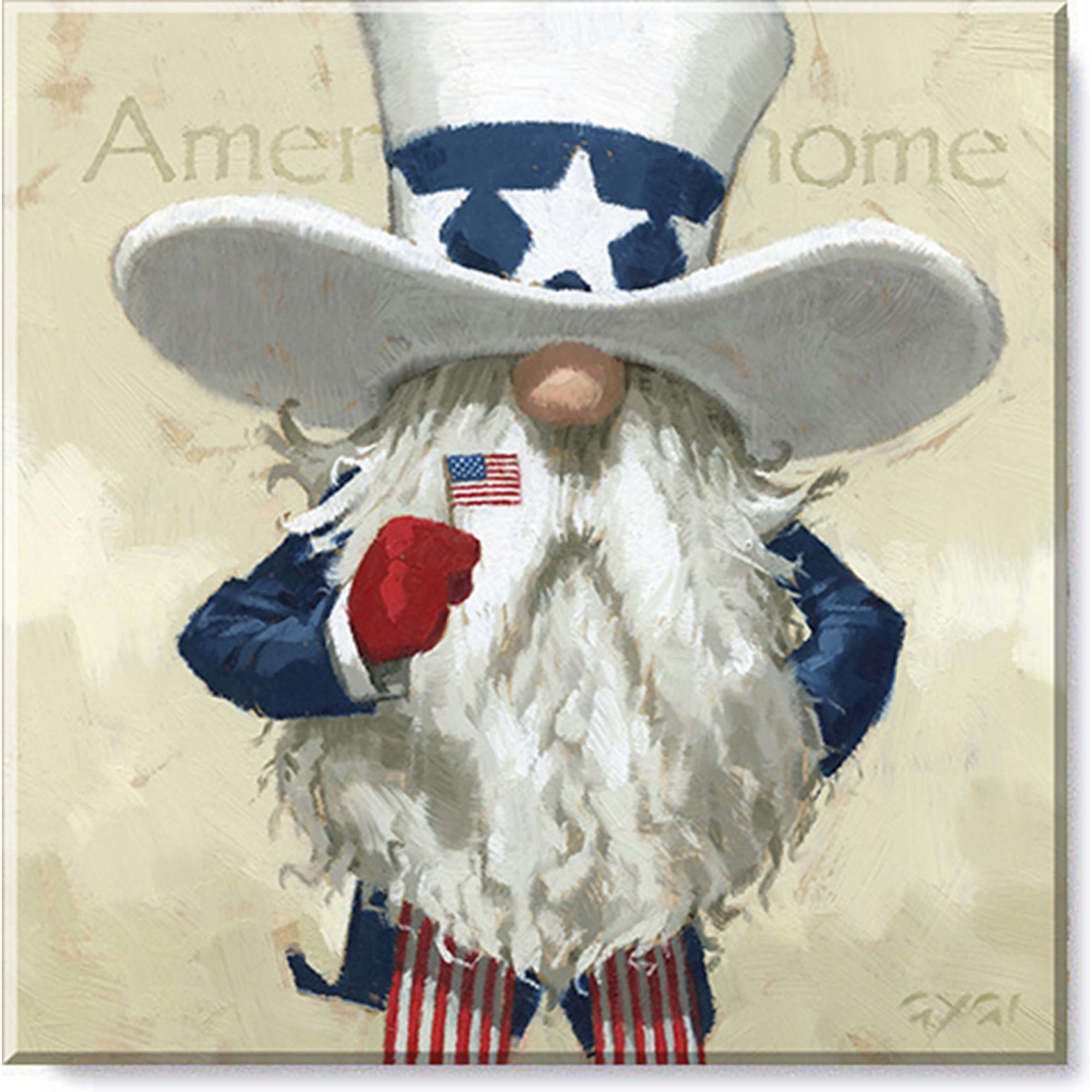 Uncle Sam Gnome Giclee Wall Art - Zinnias Gift Boutique