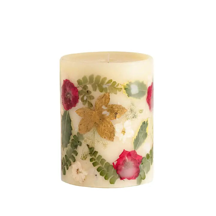 Winterberry Frost Botanical Pillar - Zinnias Gift Boutique