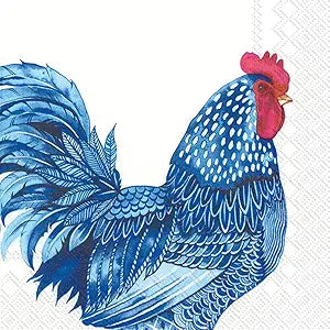 Blue Plumage Luncheon Napkin - Zinnias Gift Boutique