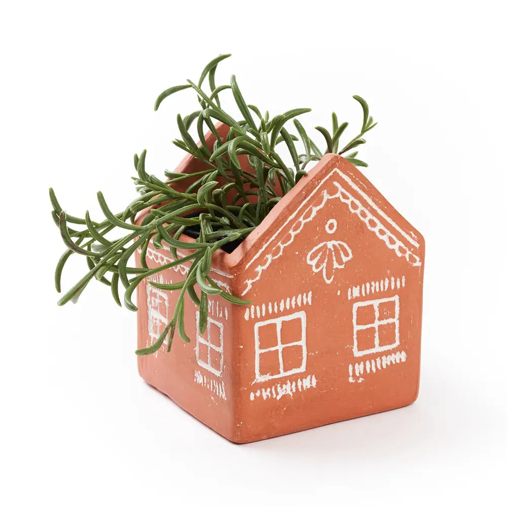 House Planter with Drainage - Terracotta - Zinnias Gift Boutique