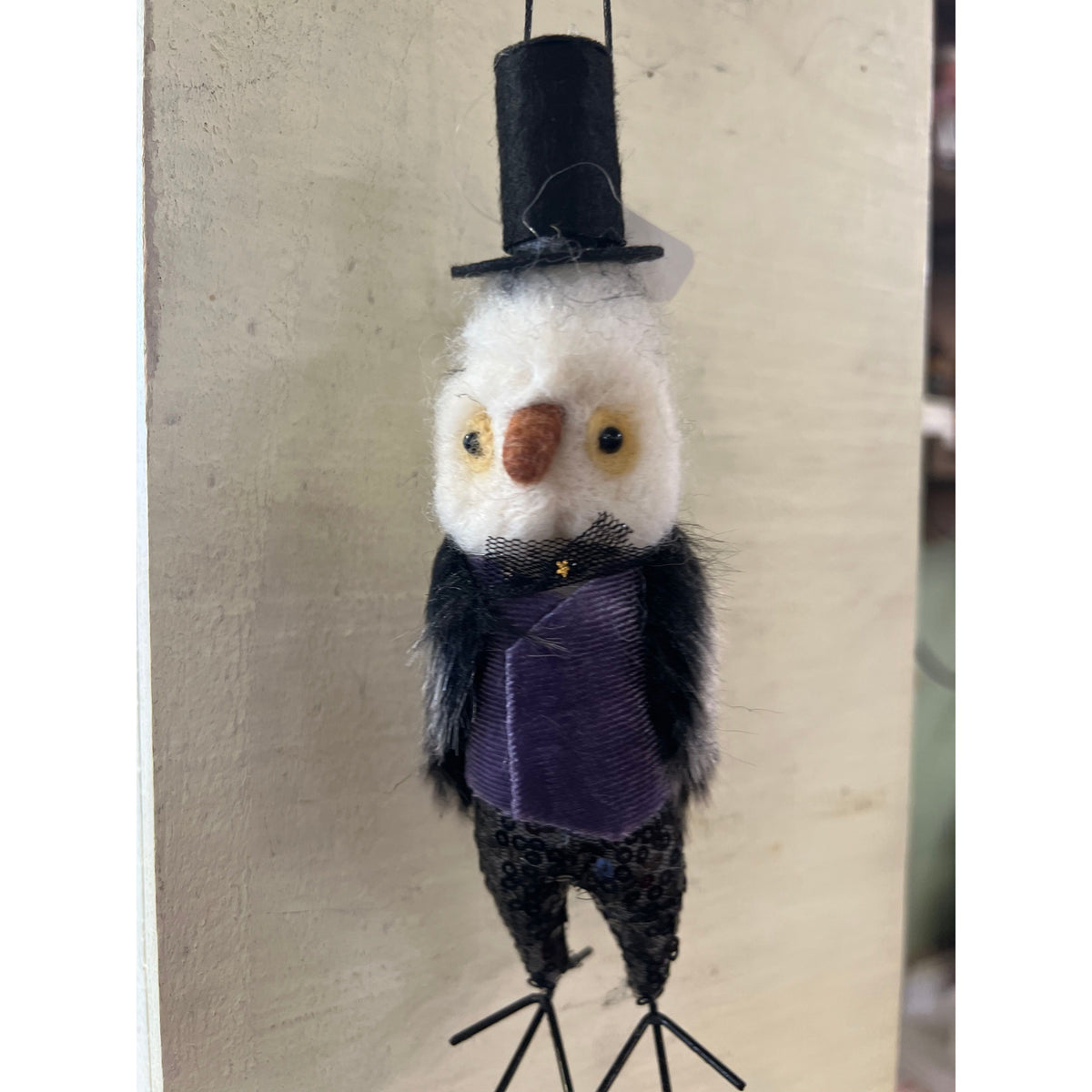 Owl Wool Spun Halloween Hanger - Zinnias Gift Boutique