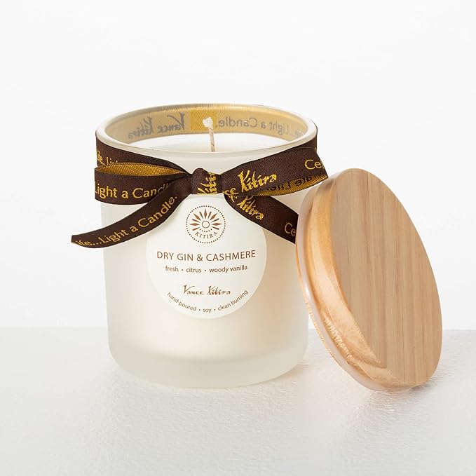 Dry Gin &amp; Cashmere Scented Candle - Zinnias Gift Boutique
