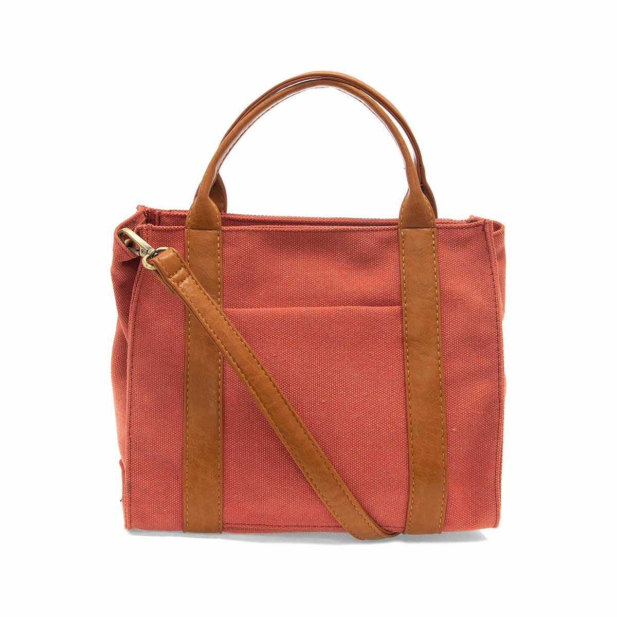 Gwen Med Canvas Tote Coral - Zinnias Gift Boutique