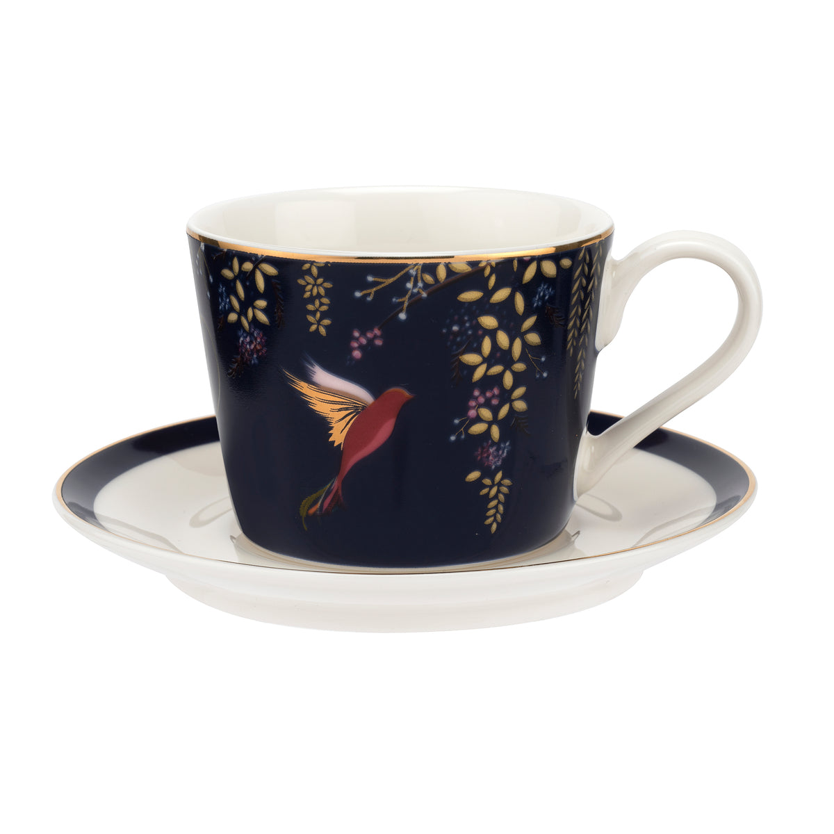 Chelsea Collection Tea Cup & Saucer - Navy - Zinnias Gift Boutique