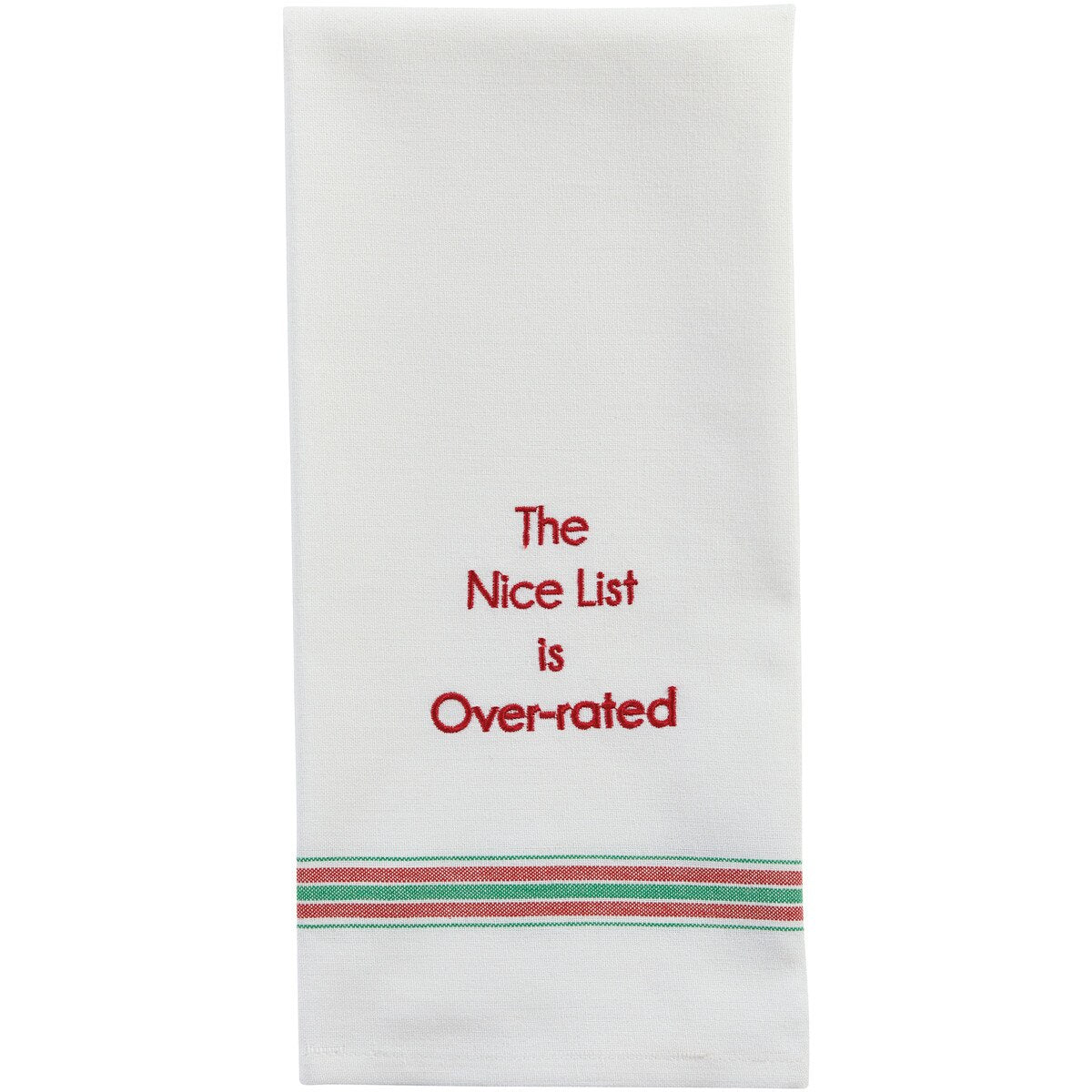 The Nice List Is Over-Rated Dishtowel - Zinnias Gift Boutique