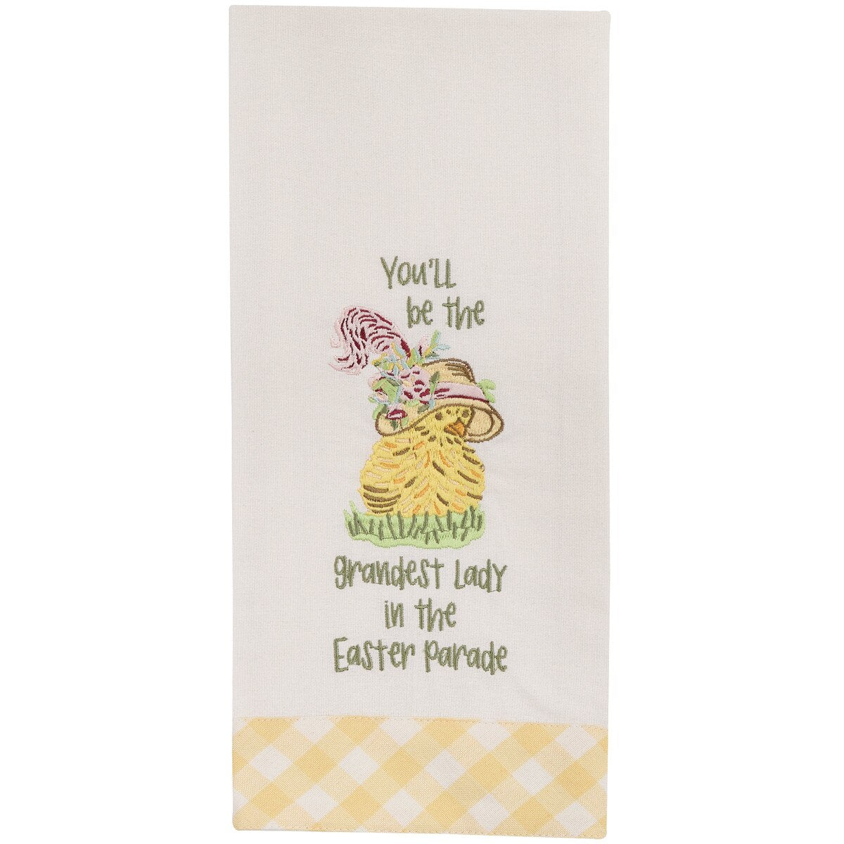 Easter Parade Embroidered Dishtowel - Zinnias Gift Boutique