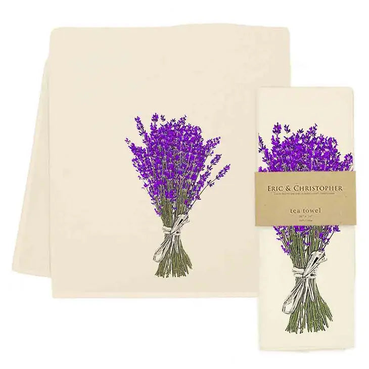 Lavender #2 Tea Towel - Zinnias Gift Boutique