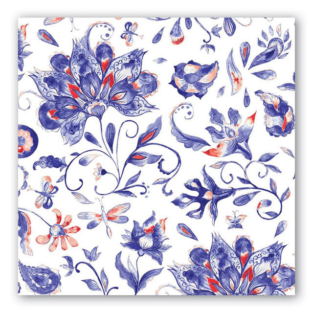 Paisley & Plaid Luncheon Napkin - Zinnias Gift Boutique