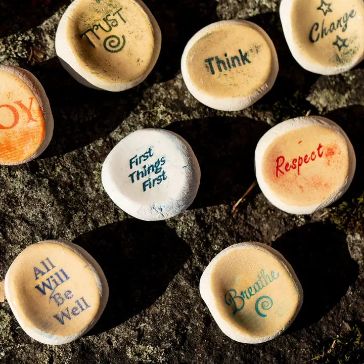 Ceramic Word Stones - Zinnias Gift Boutique