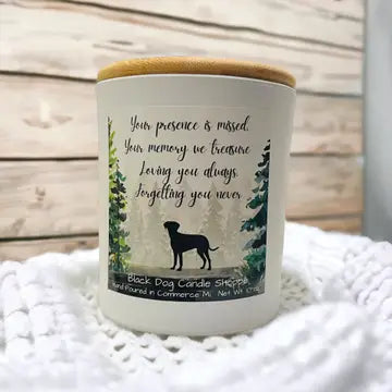Dog Sympathy Candle - Zinnias Gift Boutique