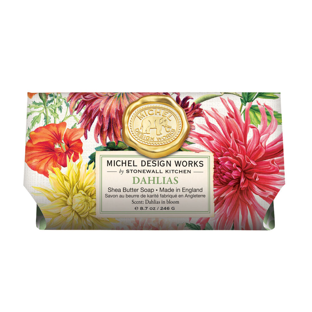 Dahlias Large Bath Soap Bar - Zinnias Gift Boutique