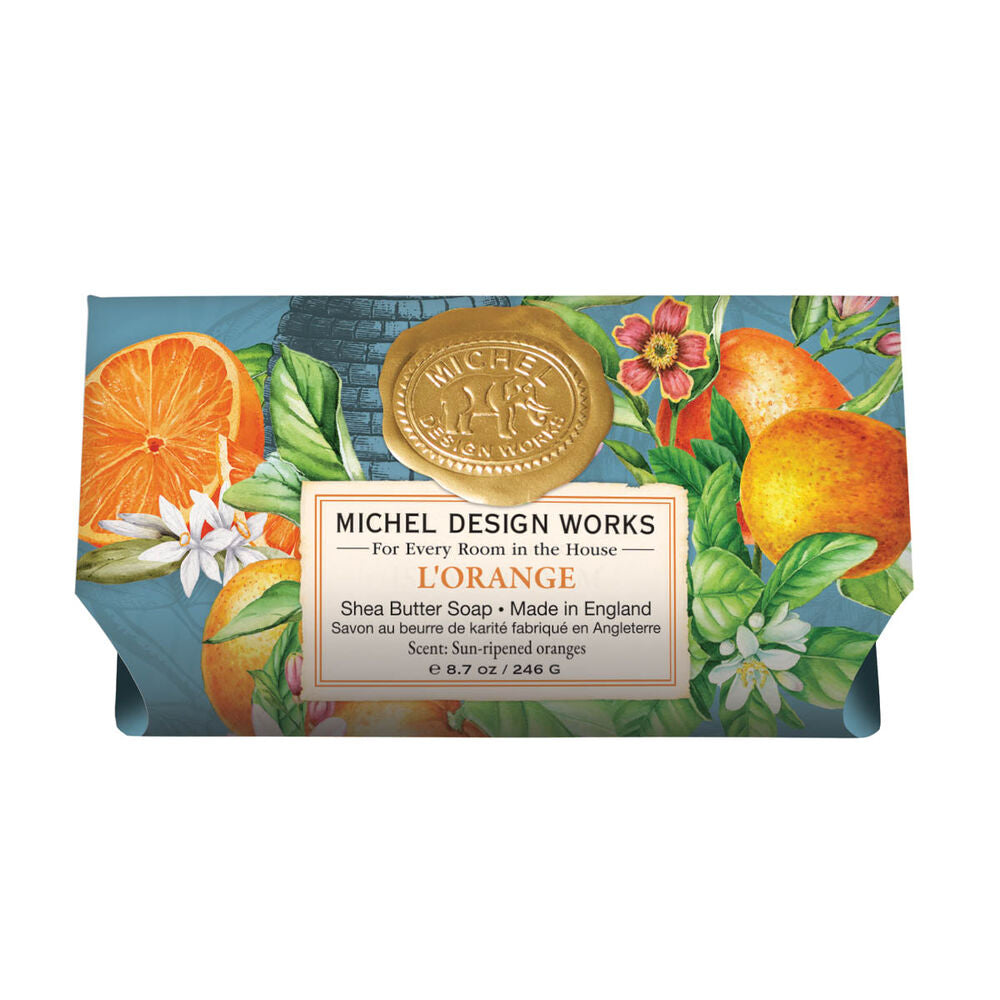 L'Orange Large Bath Soap Bar - Zinnias Gift Boutique