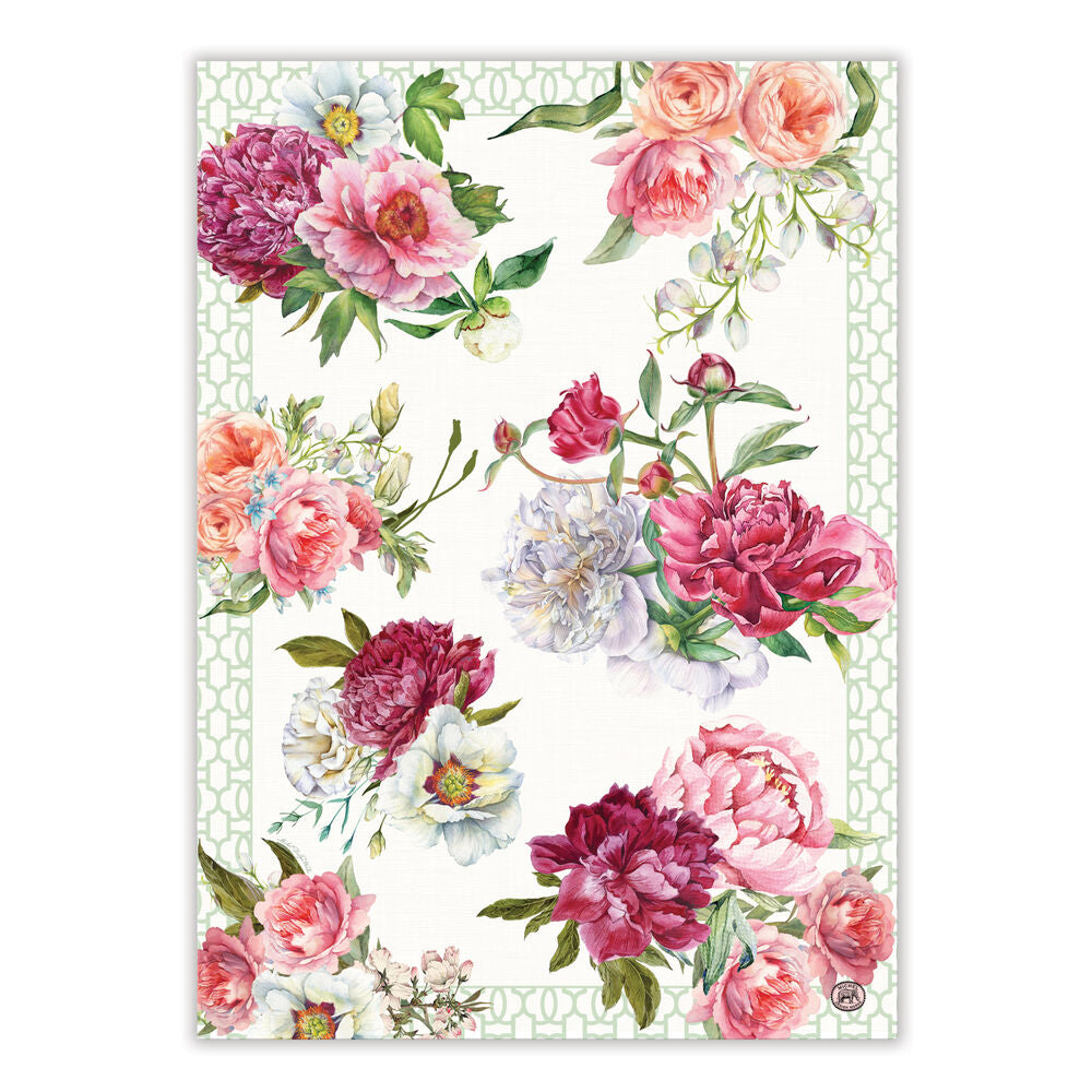 Blush Peony Kitchen Towel - Zinnias Gift Boutique