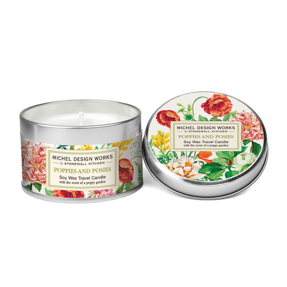 Poppies & Posies Travel Candle - Zinnias Gift Boutique