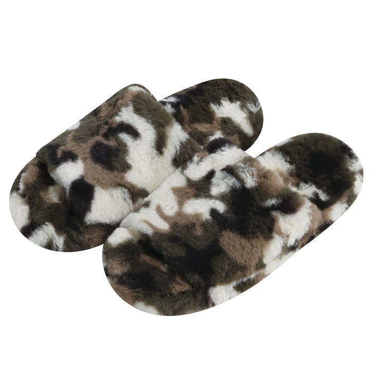 Fuzzy Jungle Fever Slide Snoozies - Zinnias Gift Boutique