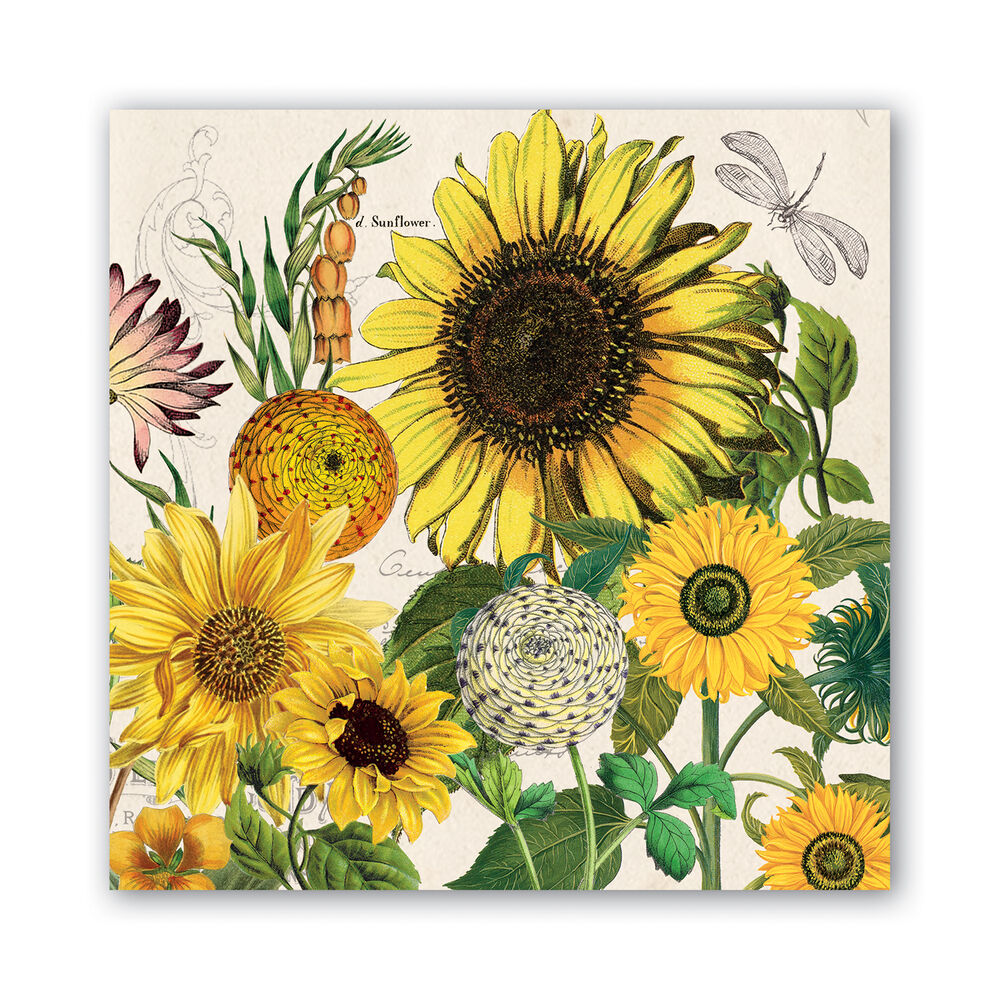 MDW Sunflower Luncheon Napkin - Zinnias Gift Boutique