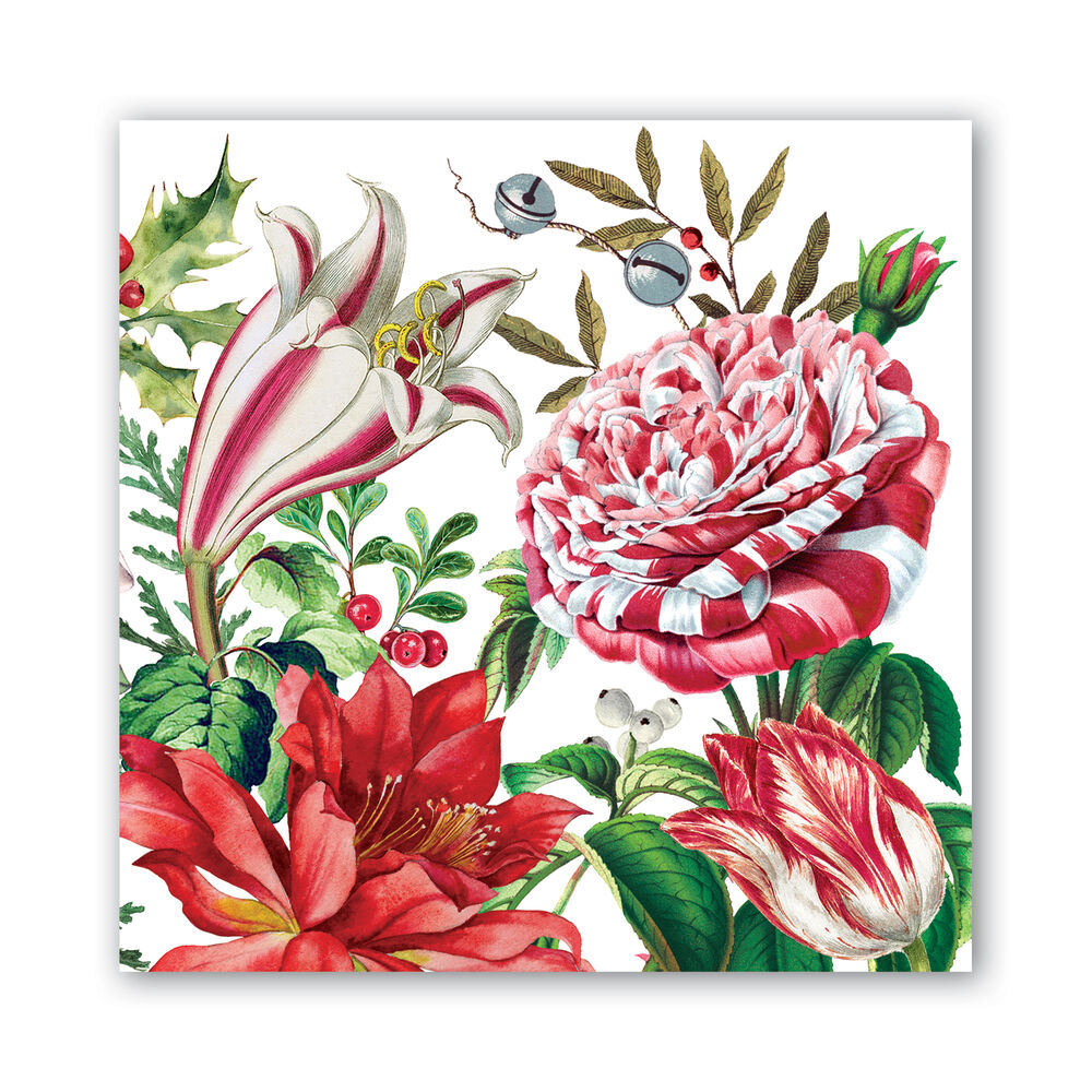 MDW Christmas Bouquet Luncheon Napkins - Zinnias Gift Boutique