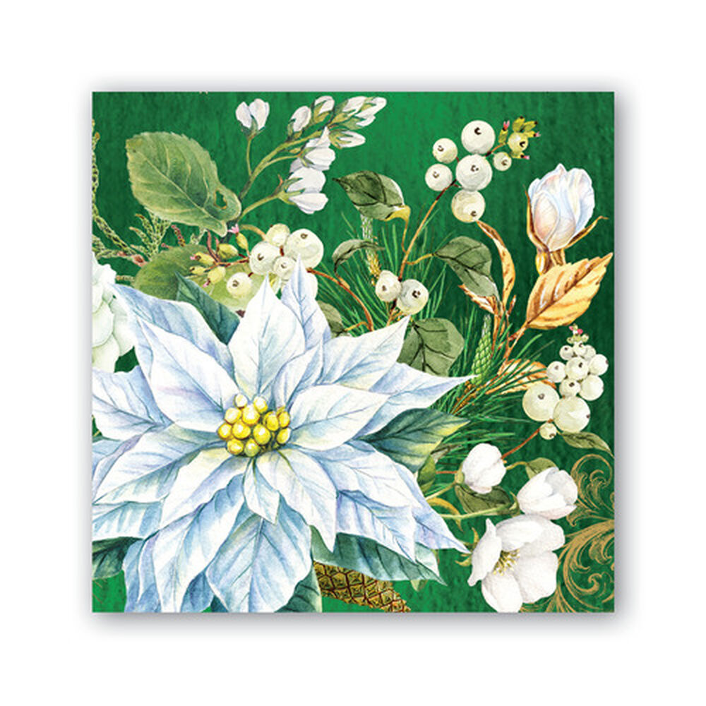 MDW Winter Blooms Luncheon Napkin - Zinnias Gift Boutique