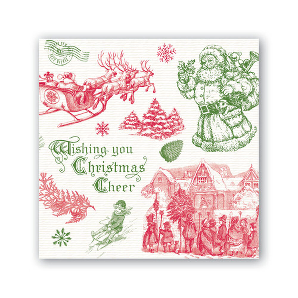 MDW It&#39;s Christmastime Luncheon Napkin - Zinnias Gift Boutique