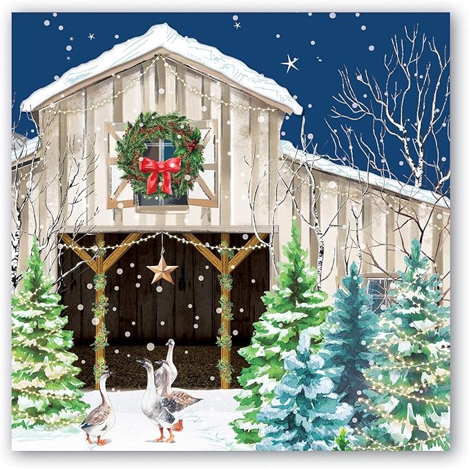 Christmas Snow Luncheon Napkins