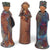 Raku Pottery 3-Piece Magi Nativity Set