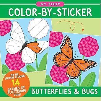 My First Color-By-Sticker Book - Butterflies & Bugs - Zinnias Gift Boutique