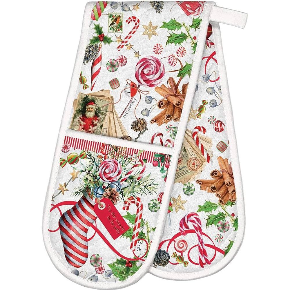 Peppermint Double Oven Glove - Zinnias Gift Boutique