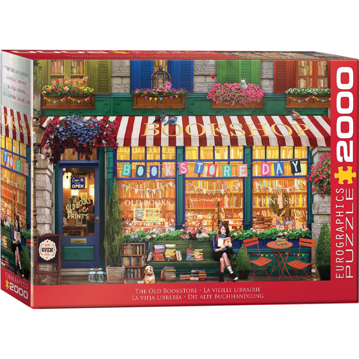 The Old Bookstore by ArtbeatSt Puzzle Eurographics - Zinnias Gift Boutique