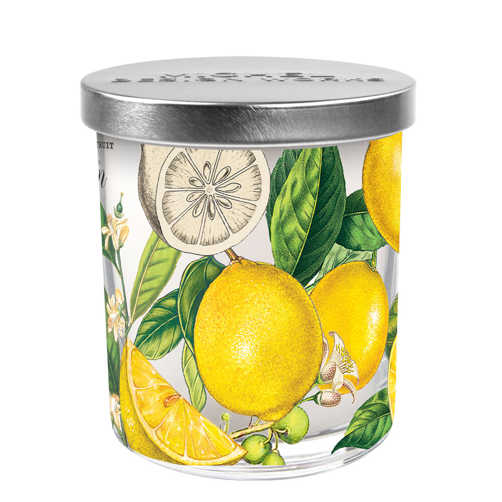 Lemon Basil Candle Jar with Lid - Zinnias Gift Boutique