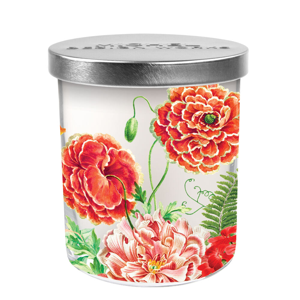 Poppies &amp; Posies Candle Jar with Lid - Zinnias Gift Boutique