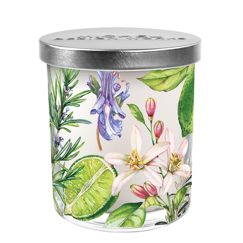 Rosemary Margarita Candle Jar with Lid - Zinnias Gift Boutique