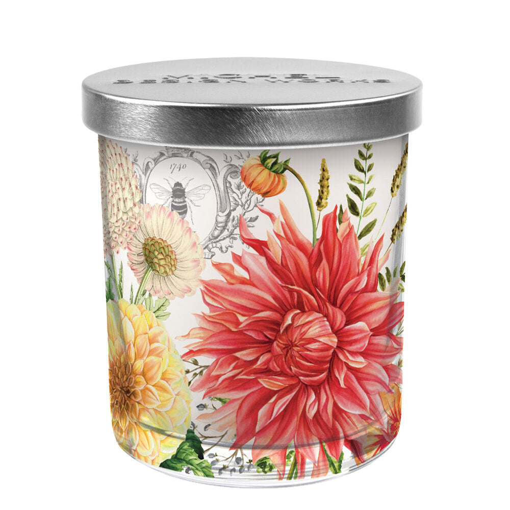 Dahlias Candle Jar with Lid - Zinnias Gift Boutique